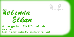 melinda elkan business card